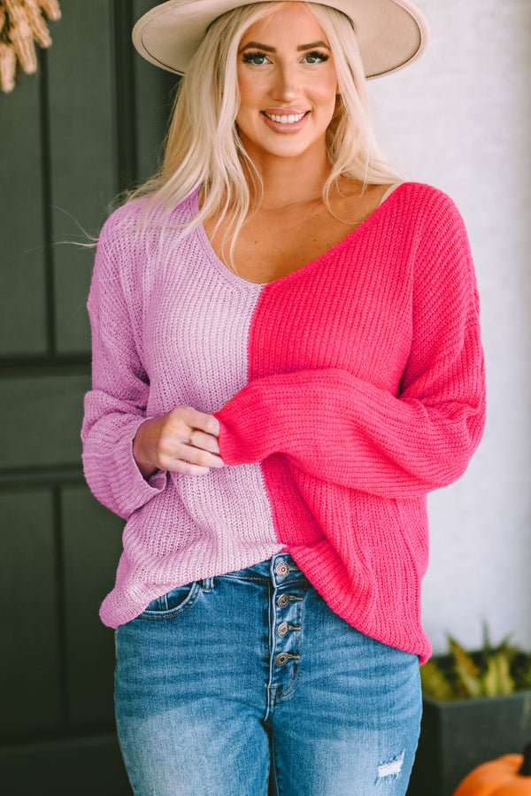 Alice V-Neck Long Sleeve Pullover Sweater