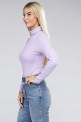 Lena Long-Sleeve Turtleneck Bodysuit