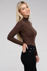 Lena Long-Sleeve Turtleneck Bodysuit