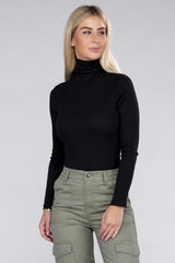 Lena Long-Sleeve Turtleneck Bodysuit