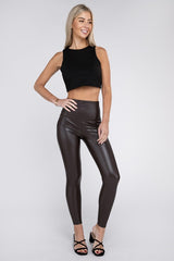 Milly High Rise Faux Leather Leggings