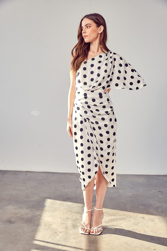 Nadia One Shoulder Wrap Dress