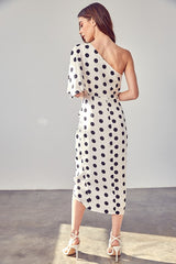 Nadia One Shoulder Wrap Dress