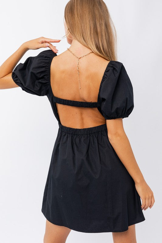 Justine Half Sleeve Twisted Front Dress