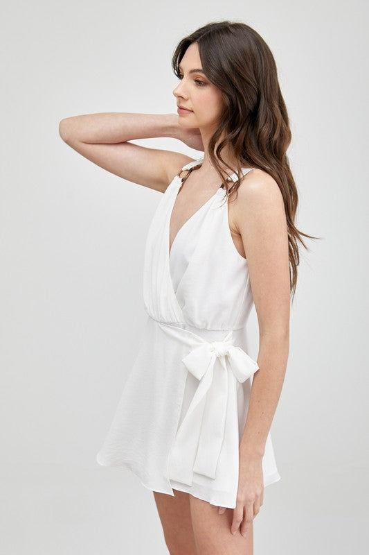 Milana Trim Detail Side Tie Romper