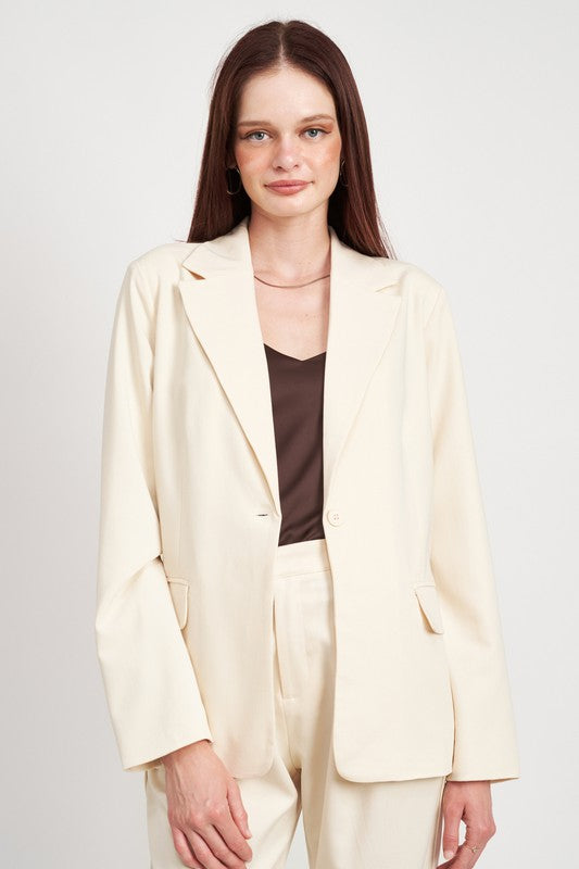 Oversized Cutedge Detail Blazer