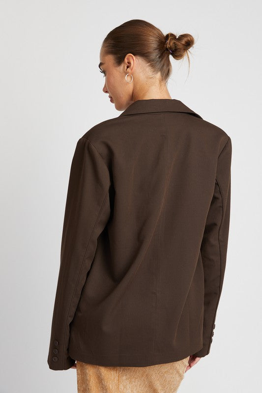 Oversized Cutedge Detail Blazer