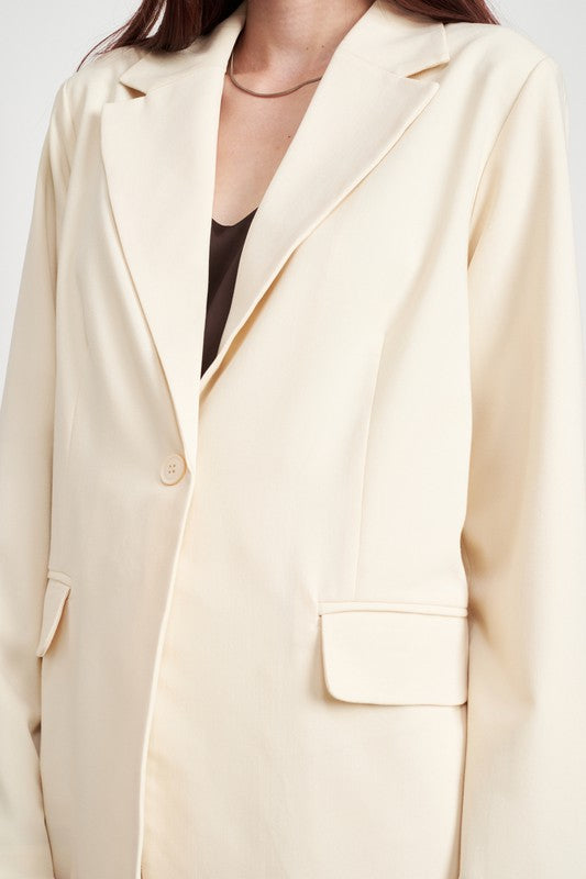 Oversized Cutedge Detail Blazer