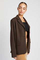 Oversized Cutedge Detail Blazer