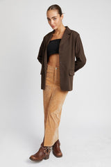 Oversized Cutedge Detail Blazer