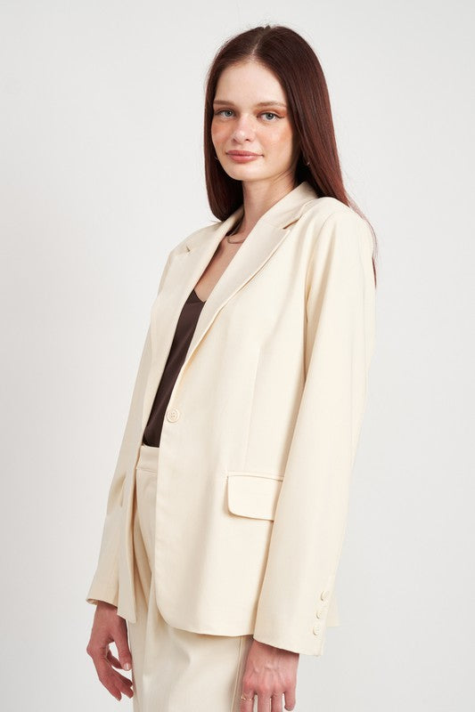 Oversized Cutedge Detail Blazer