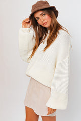 Hannah Ribbed Knitted Sweater