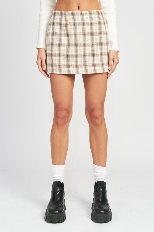 Michelle Square Printed Mini Skirt