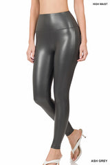 Milly High Rise Faux Leather Leggings