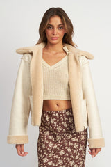 Rina Reversible Fur Cropped Jacket