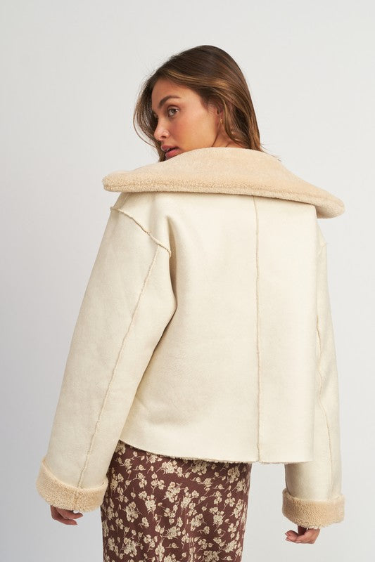 Rina Reversible Fur Cropped Jacket