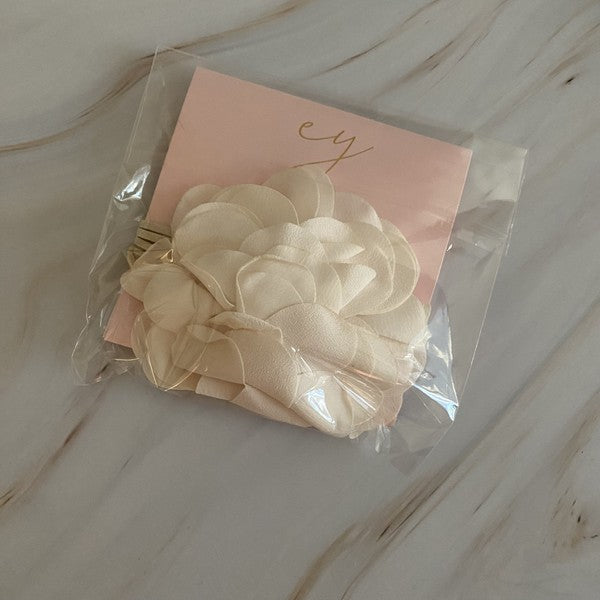 Lia Chiffon Petals Rosette Tie Necklace