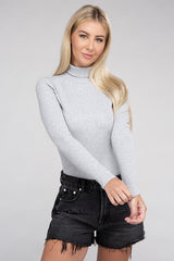 Lena Long-Sleeve Turtleneck Bodysuit