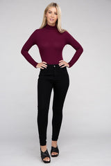 Lena Long-Sleeve Turtleneck Bodysuit