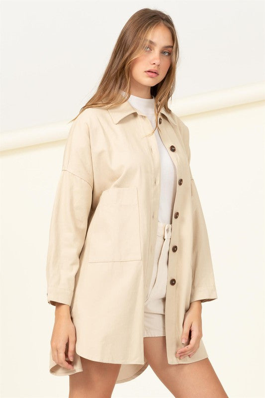 Mila Sweet Fling Oversized Shirt Jacket