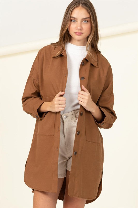 Mila Sweet Fling Oversized Shirt Jacket
