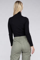 Lena Long-Sleeve Turtleneck Bodysuit