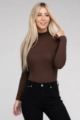 Lena Long-Sleeve Turtleneck Bodysuit