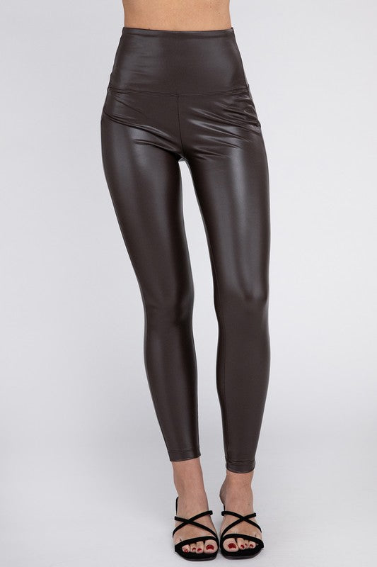 Milly High Rise Faux Leather Leggings