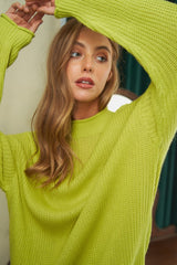 Bridgette Solid Mock Neck Long Sleeve Knit Sweater