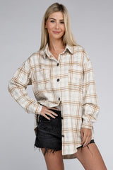 Erin Beige Plaid Shacket