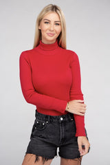Lena Long-Sleeve Turtleneck Bodysuit
