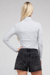 Lena Long-Sleeve Turtleneck Bodysuit