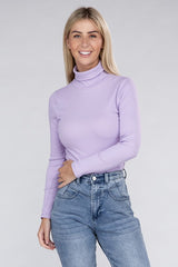 Lena Long-Sleeve Turtleneck Bodysuit