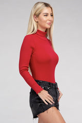 Lena Long-Sleeve Turtleneck Bodysuit