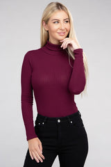 Lena Long-Sleeve Turtleneck Bodysuit