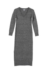 Violet V-Neck Sweater Maxi Dress