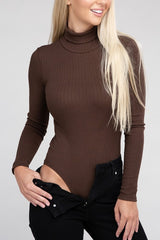 Lena Long-Sleeve Turtleneck Bodysuit