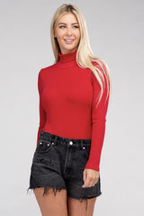 Lena Long-Sleeve Turtleneck Bodysuit