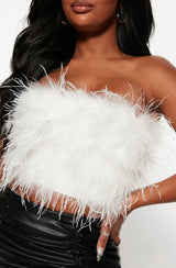 Adela Feather Tube Top
