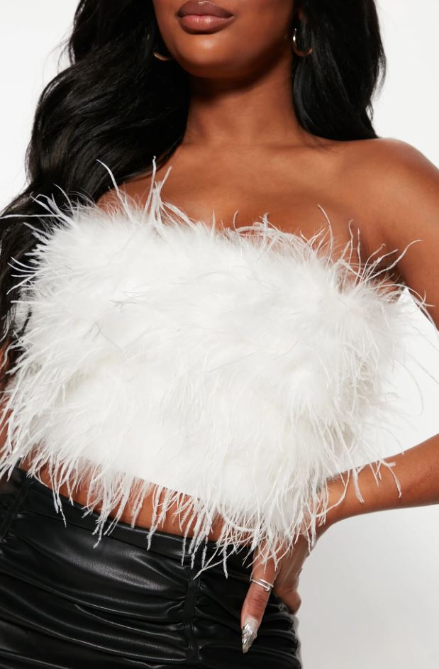Adela Feather Tube Top
