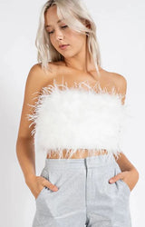 Adela Feather Tube Top