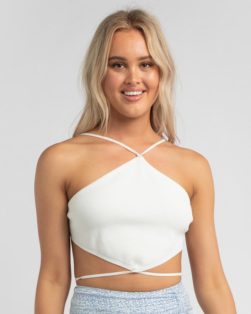 Gianna White Crop Top