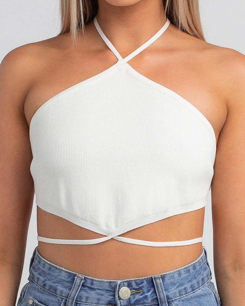Gianna White Crop Top