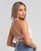 Gianna White Crop Top