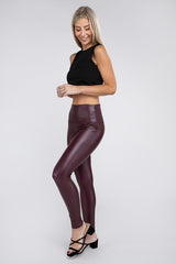 Milly High Rise Faux Leather Leggings