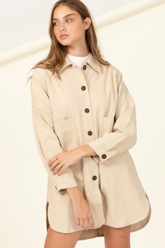 Mila Sweet Fling Oversized Shirt Jacket