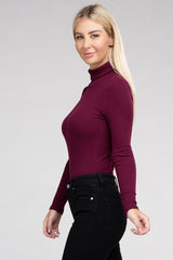 Lena Long-Sleeve Turtleneck Bodysuit