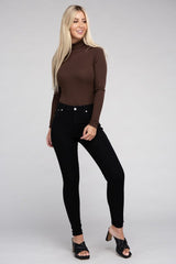 Lena Long-Sleeve Turtleneck Bodysuit
