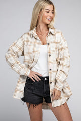 Erin Beige Plaid Shacket