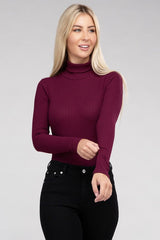 Lena Long-Sleeve Turtleneck Bodysuit